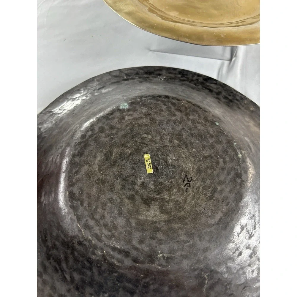 Set‎ of 6 Hammered Brass Charger Plates 12